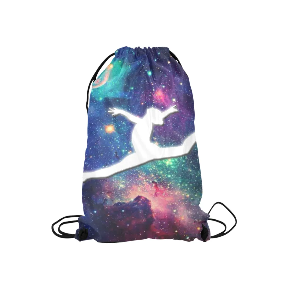 Galaxy Gymnast Cheer Dance Drawstring Bag