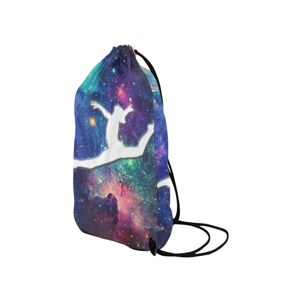 Galaxy Gymnast Cheer Dance Drawstring Bag