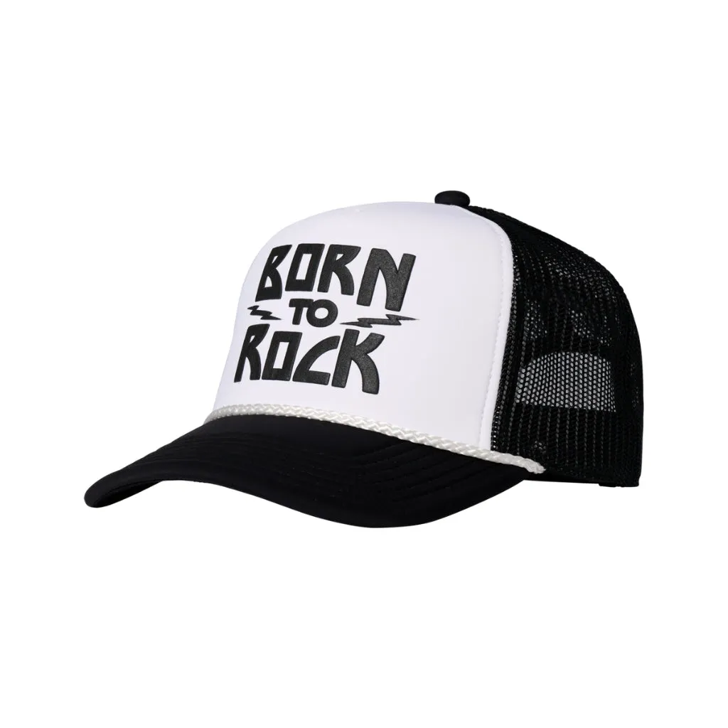 Gibson Kid's Born 2 Rock Trucker Hat - Black/White