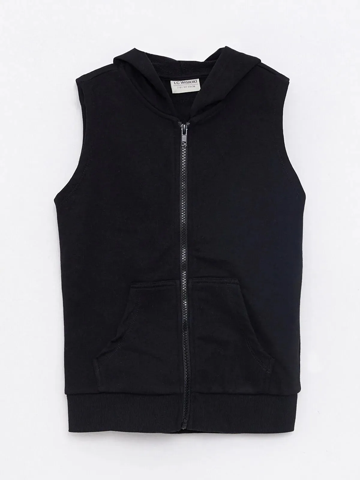 Girls Hooded Zippered Vest