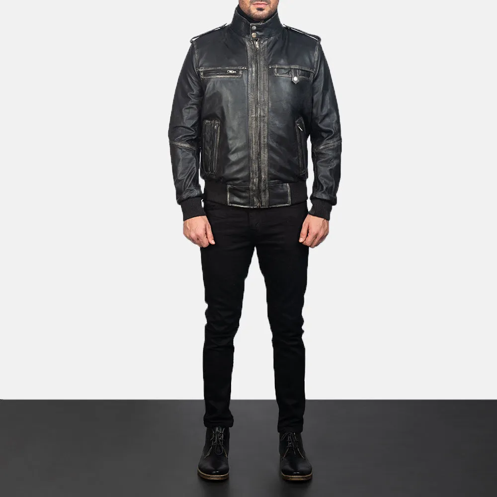 Glamour Street Leather Bomber Jacket