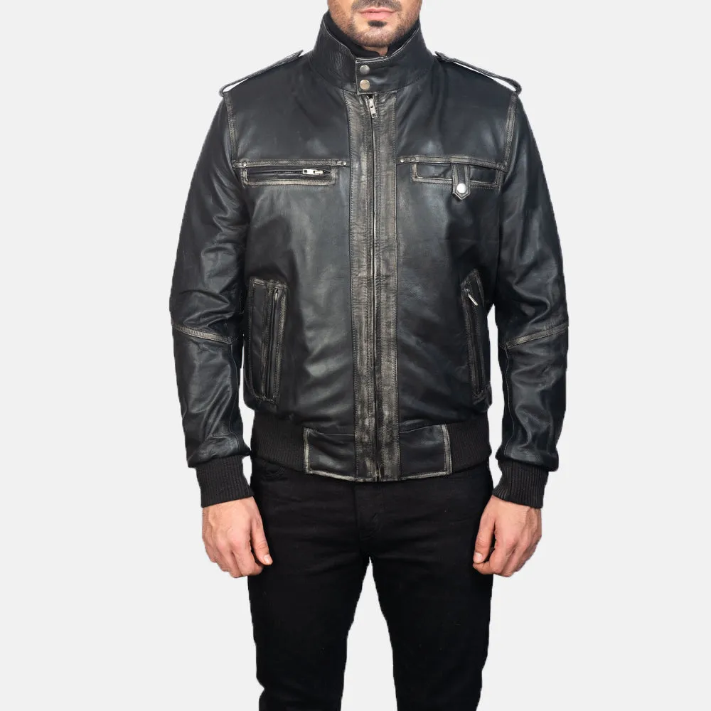 Glamour Street Leather Bomber Jacket