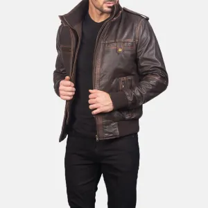 Glamour Street Leather Bomber Jacket