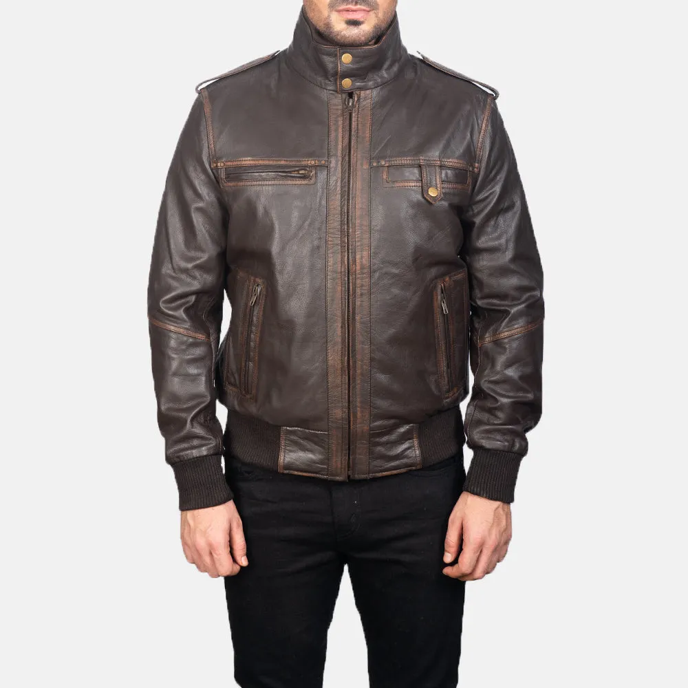 Glamour Street Leather Bomber Jacket