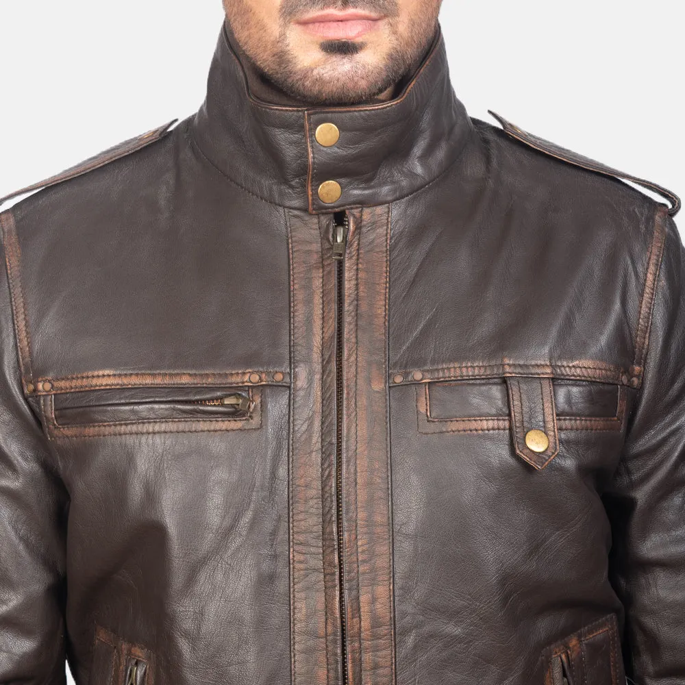 Glamour Street Leather Bomber Jacket