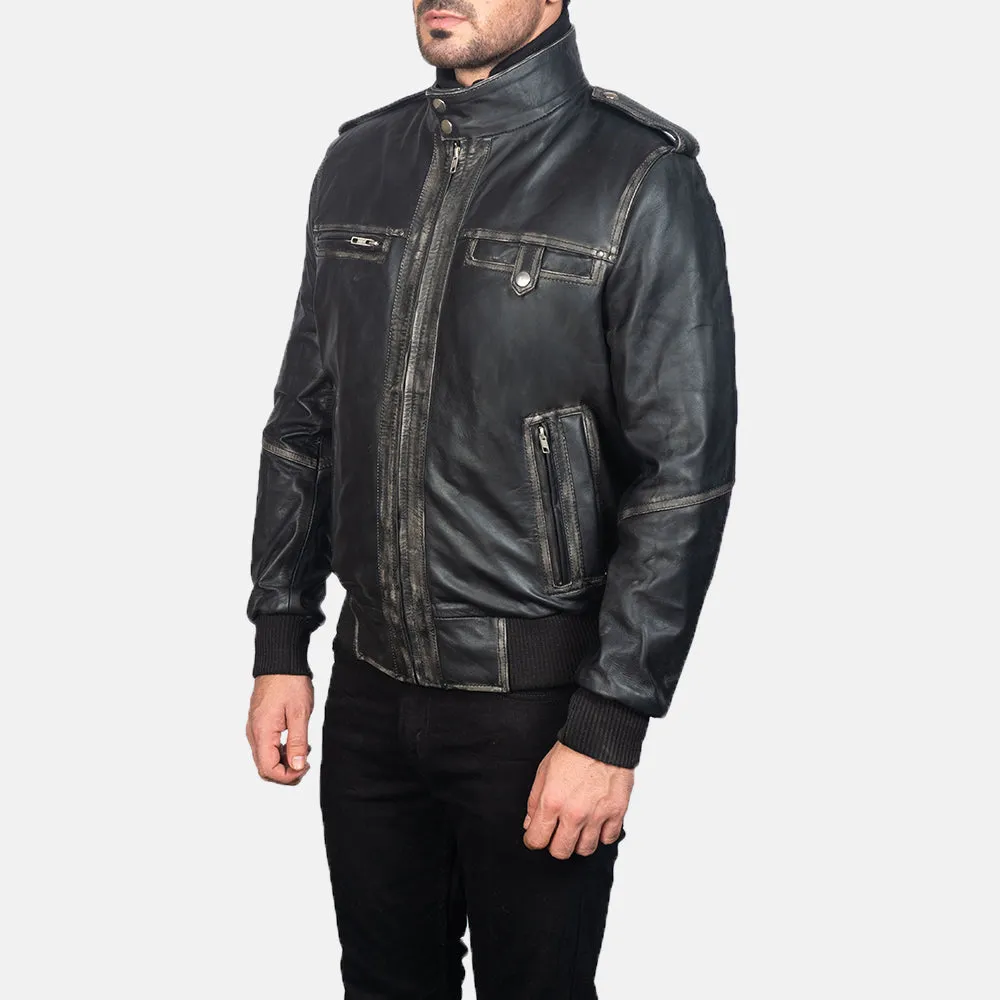Glamour Street Leather Bomber Jacket