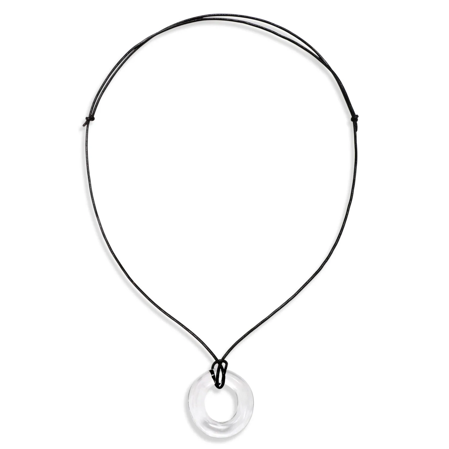 Glass Circle Pendant Necklace