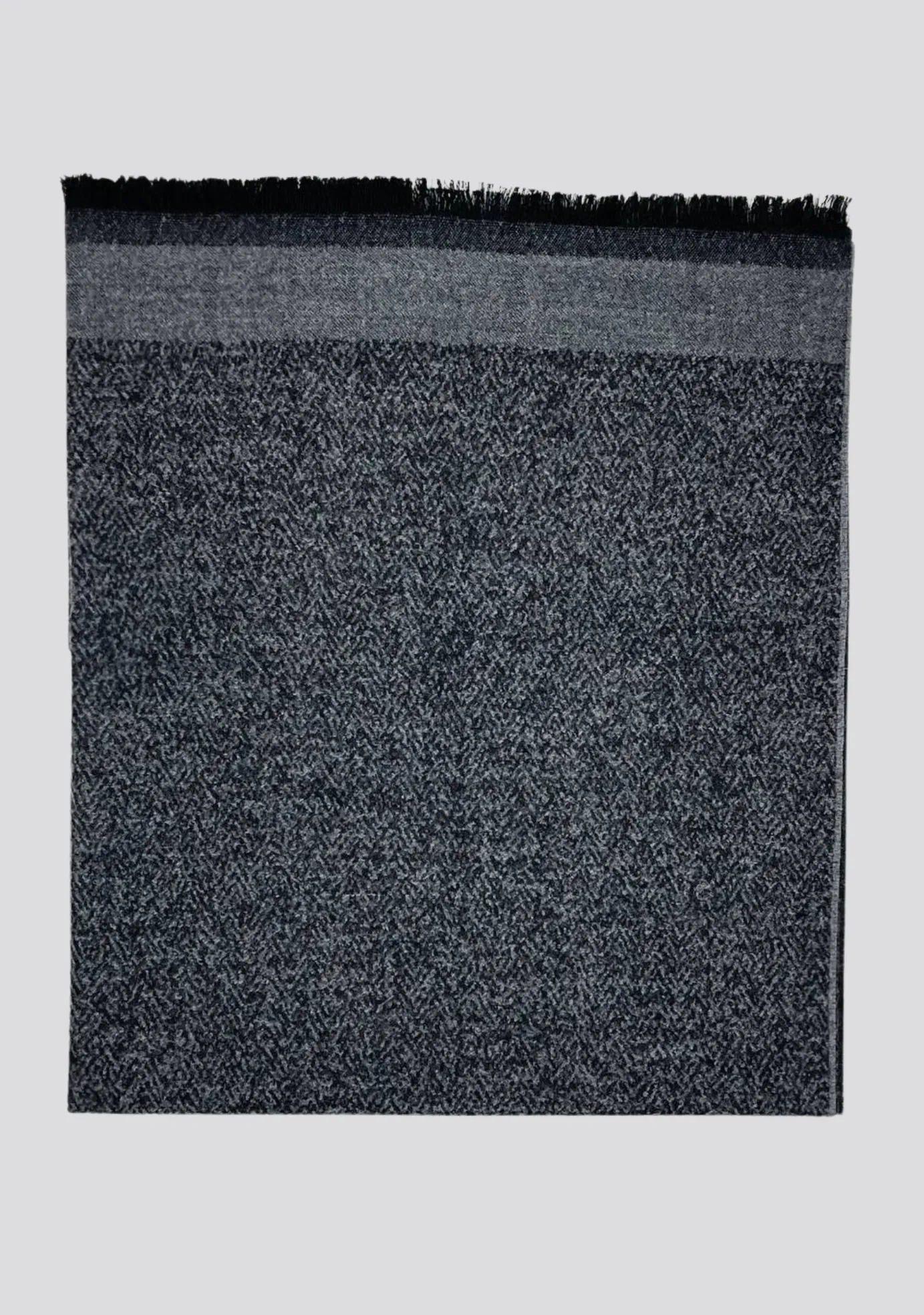 Gray Patterned Cashmere Scarf