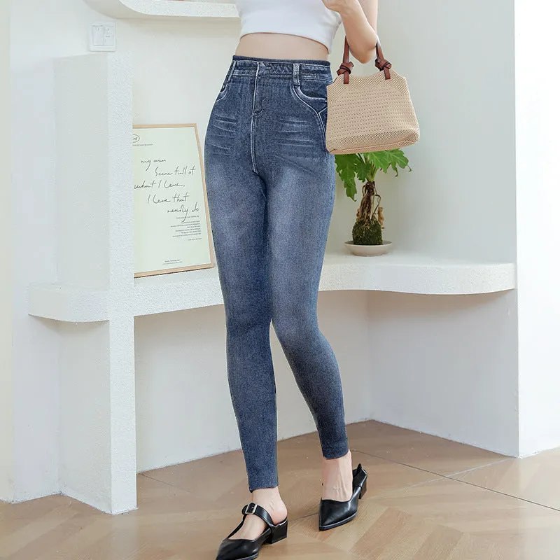 Grey Patterned Jeggings