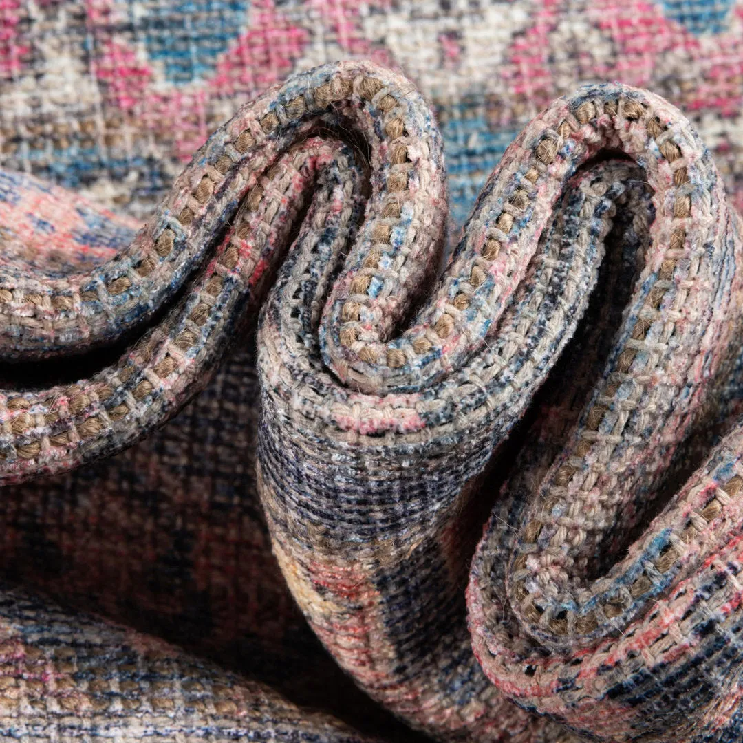 Hadsell Machine Made Power Loom Antique Blue Area Rug Langley Street® Rug Size: Oval 5'3" x 8'