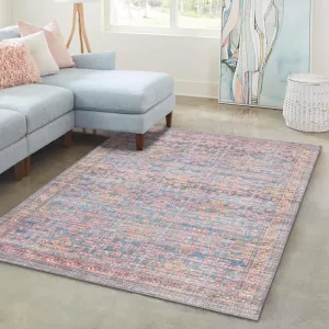 Hadsell Machine Made Power Loom Antique Blue Area Rug Langley Street® Rug Size: Rectangle 3'3" x 5'3"