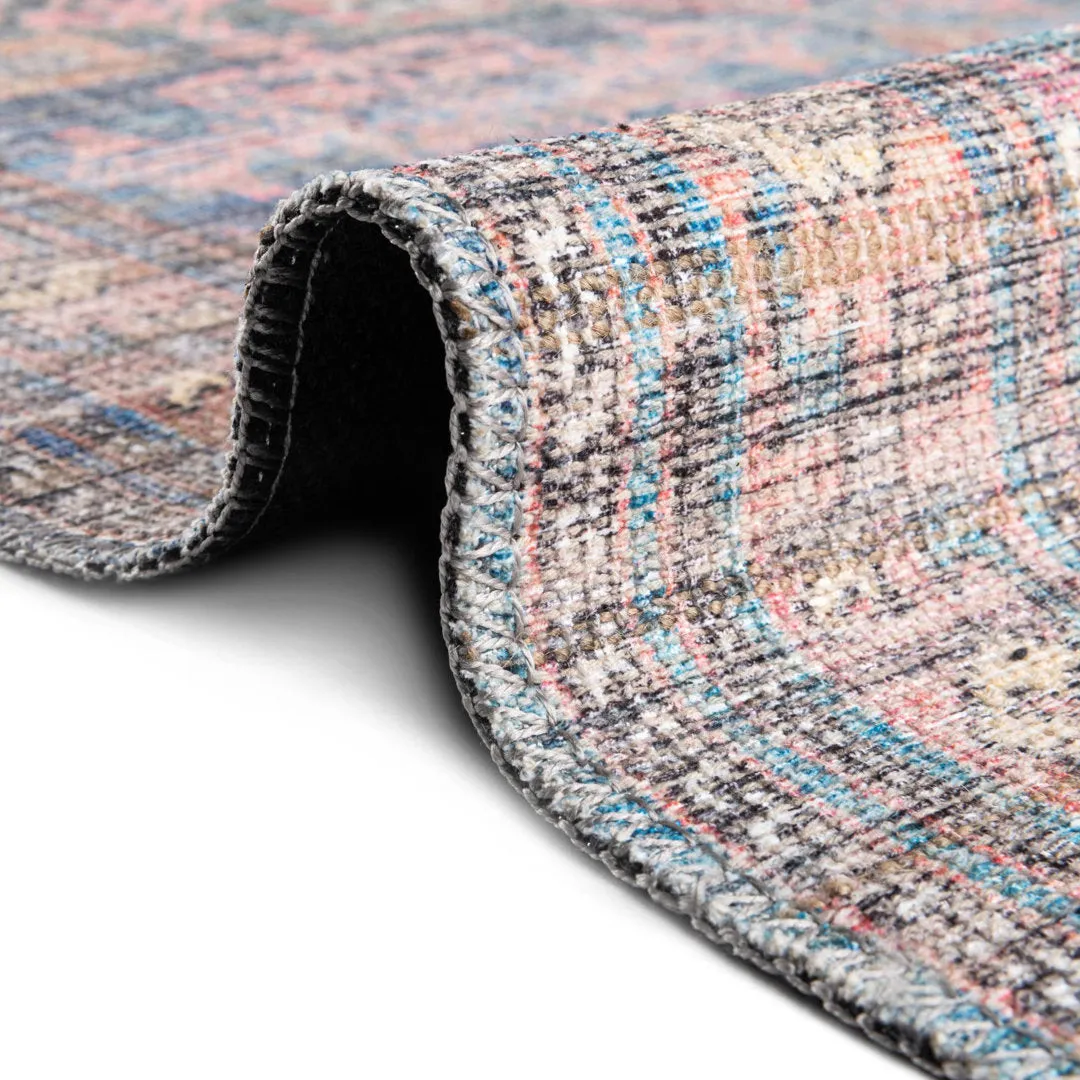 Hadsell Machine Made Power Loom Antique Blue Area Rug Langley Street® Rug Size: Rectangle 3'3" x 5'3"