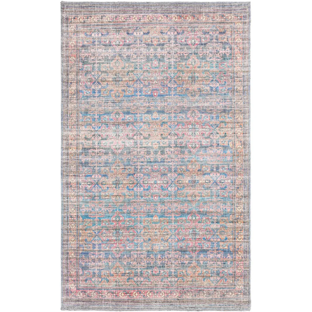 Hadsell Machine Made Power Loom Antique Blue Area Rug Langley Street® Rug Size: Rectangle 3'3" x 5'3"