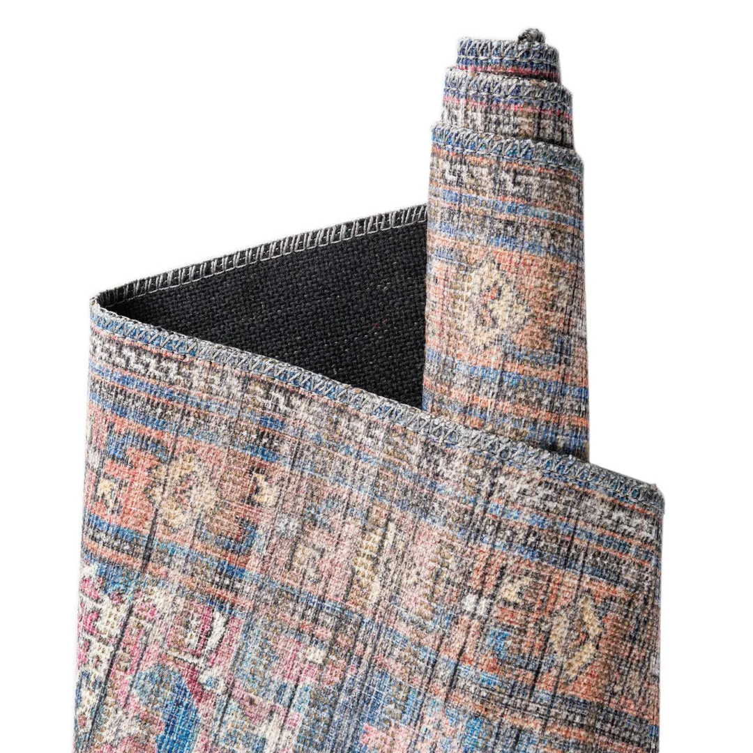 Hadsell Machine Made Power Loom Antique Blue Area Rug Langley Street® Rug Size: Rectangle 3'3" x 5'3"