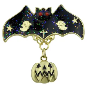 Halloween Pumpkin Ghost Bat Star Brooch