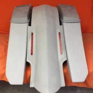 Harley Davidson 6" Trendsetter Extended Saddlebag LED Fender Kit - No Cut Outs   6 x 9 Speaker Lids / 2014 - 2018