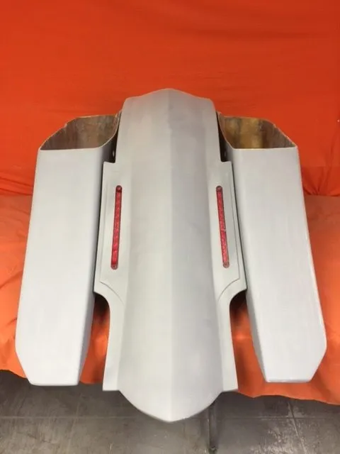 Harley Davidson 6" Trendsetter Extended Saddlebag LED Fender Kit - No Cut Outs No Lids / 2014 - 2018