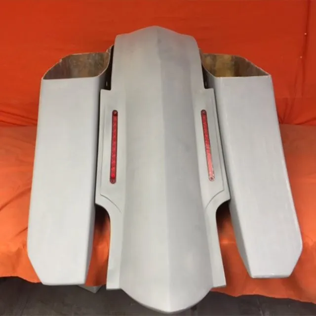Harley Davidson 6" Trendsetter Extended Saddlebag LED Fender Kit - No Cut Outs No Lids / 2014 - 2018