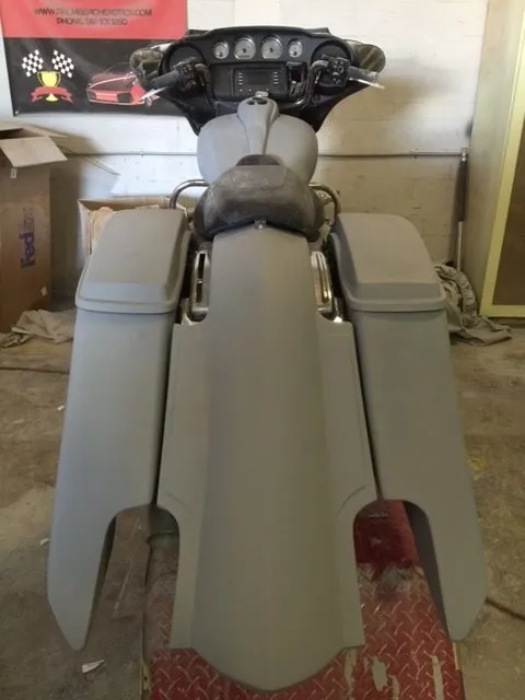 Harley Davidson 6" Trendsetter Extended Saddlebag LED Fender Kit - No Cut Outs No Lids / 2014 - 2018