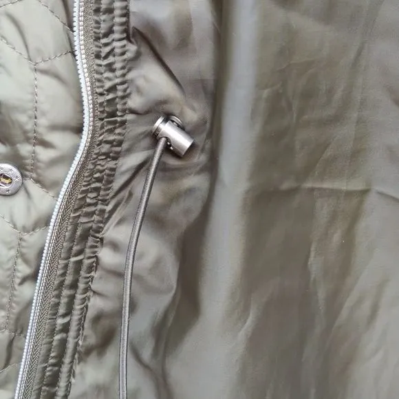 Harve Benard Quilted Anorak Parka Jacket Army Green  Sz XL NWoT