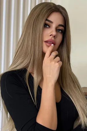 Hazel Blues® | Dark Blonde Balayage Long Straight Lace Front Synthetic Wigs 26"