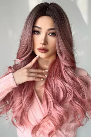 Hazel Blues® |  Synthetic Long Wigs in Pink 26''