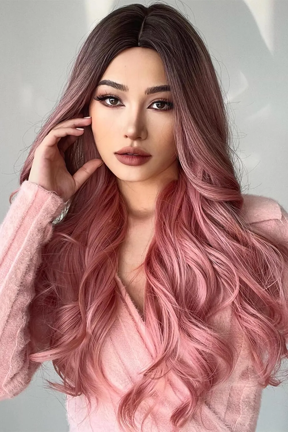 Hazel Blues® |  Synthetic Long Wigs in Pink 26''