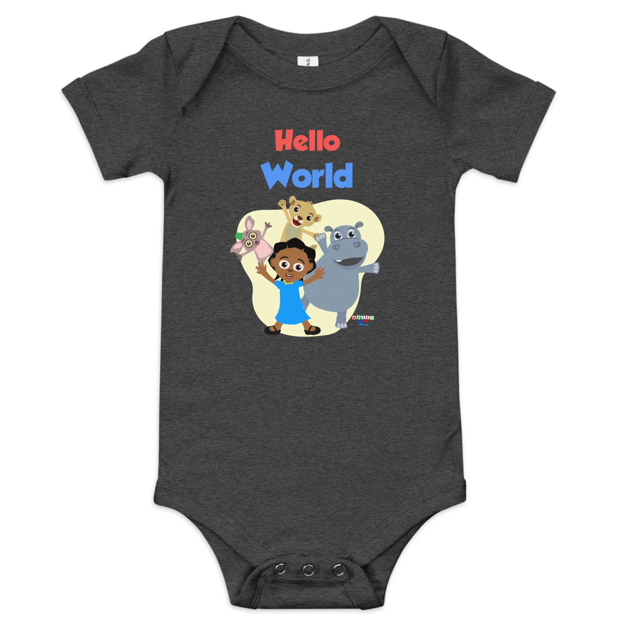 'Hello World' Baby short sleeve one piece