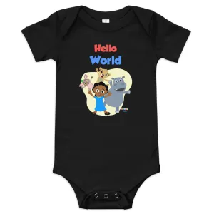 'Hello World' Baby short sleeve one piece