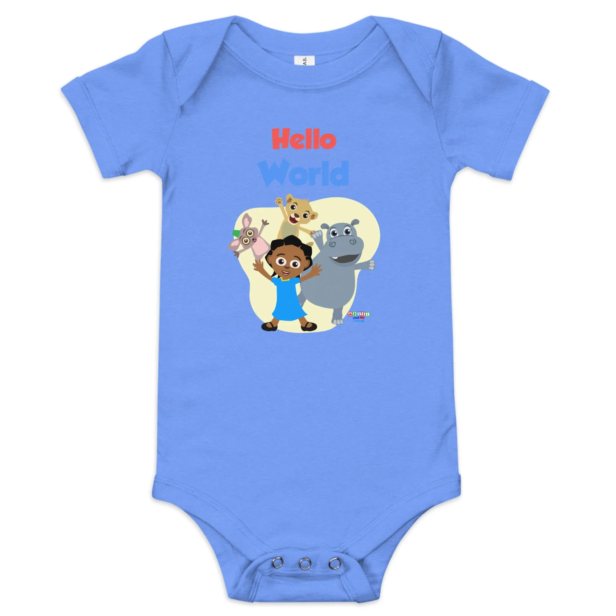 'Hello World' Baby short sleeve one piece