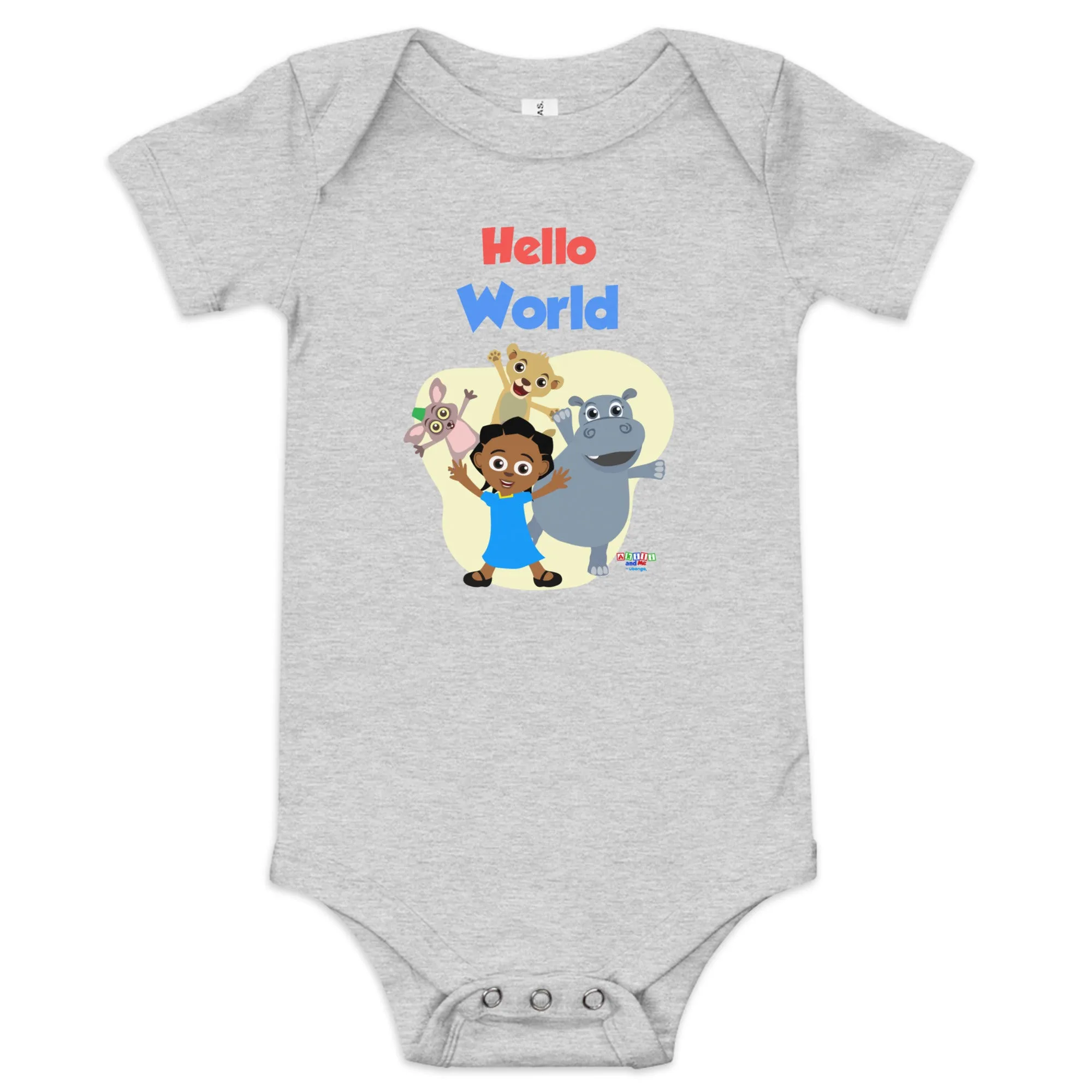 'Hello World' Baby short sleeve one piece