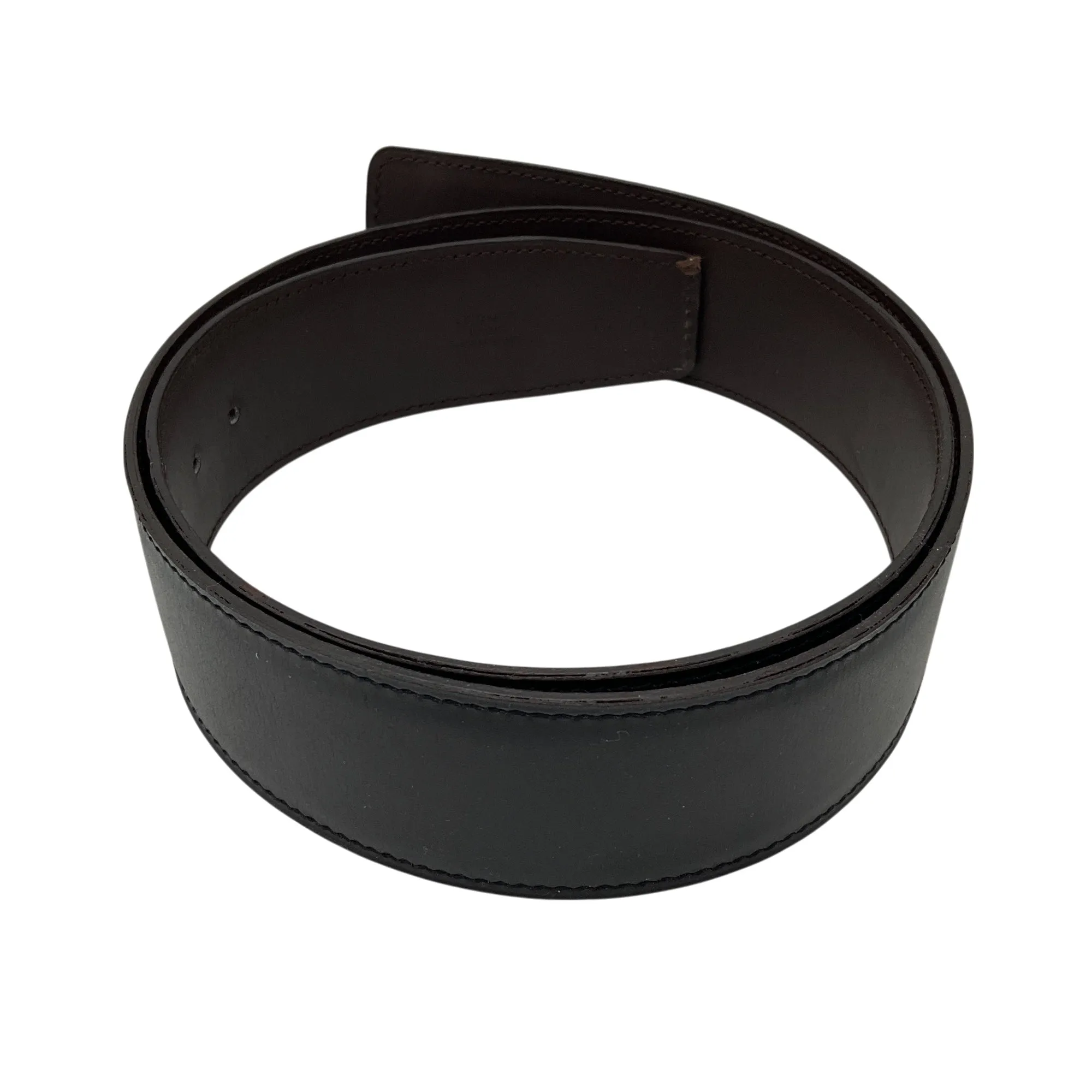Hermes Black / Brown 2009 Reversible 42mm Leather Belt Strap