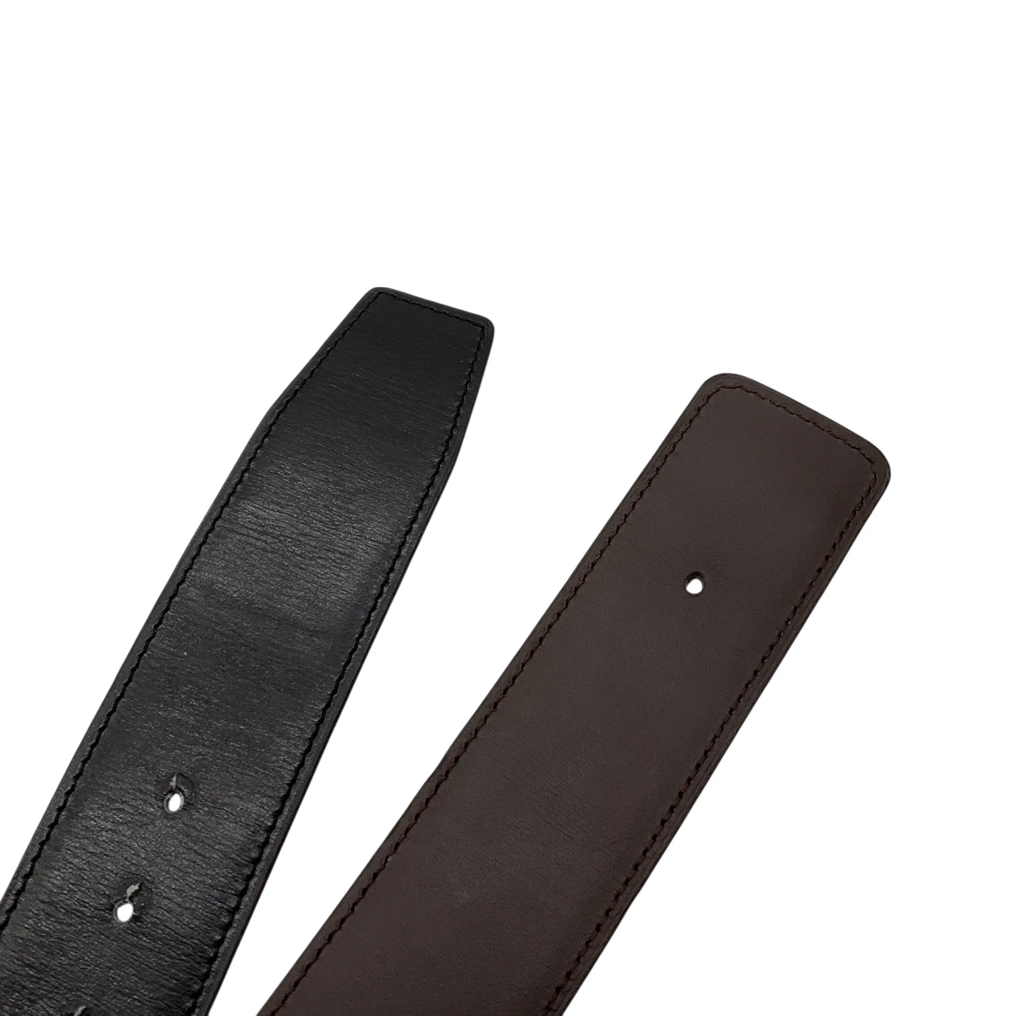 Hermes Black / Brown 2009 Reversible 42mm Leather Belt Strap