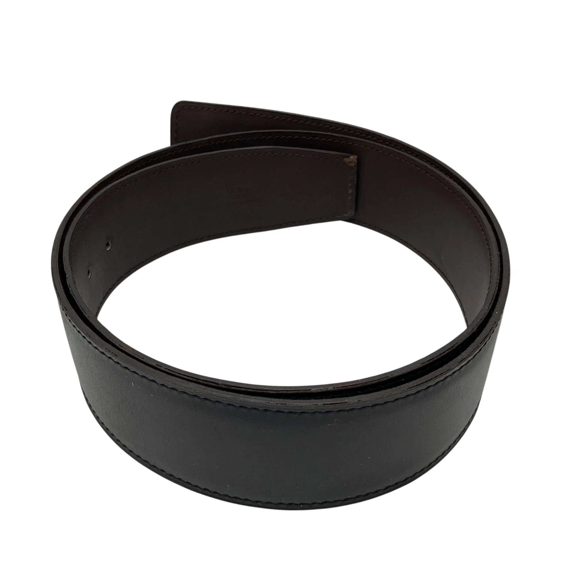 Hermes Black / Brown 2009 Reversible 42mm Leather Belt Strap