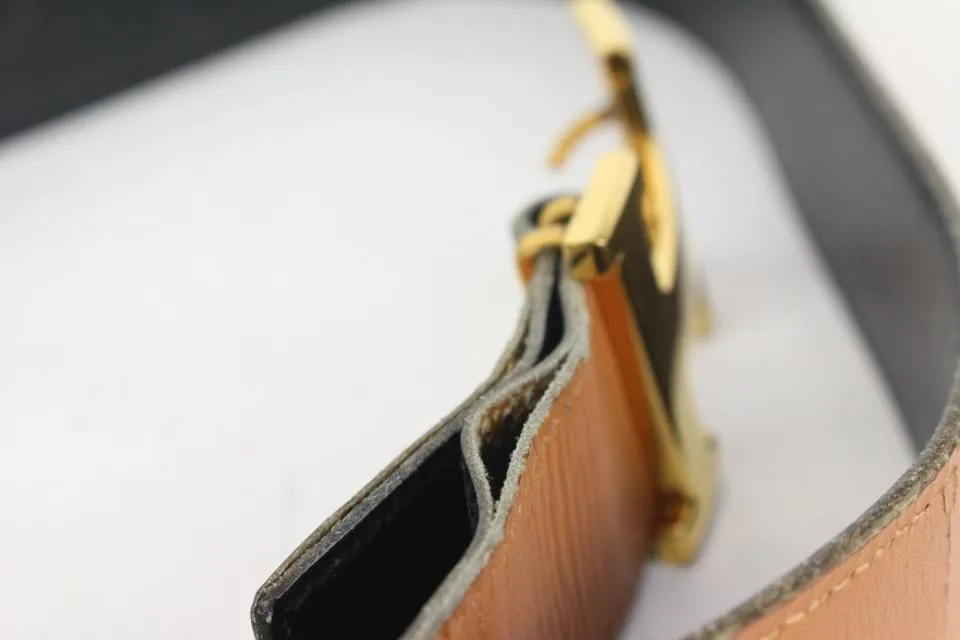 Hermès Black x Brown x Gold 32mm Reversible H Logo Belt Kit 823her19
