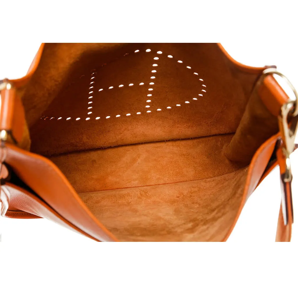 Hermès Evelyne Bag PM Orange Clemence Leather