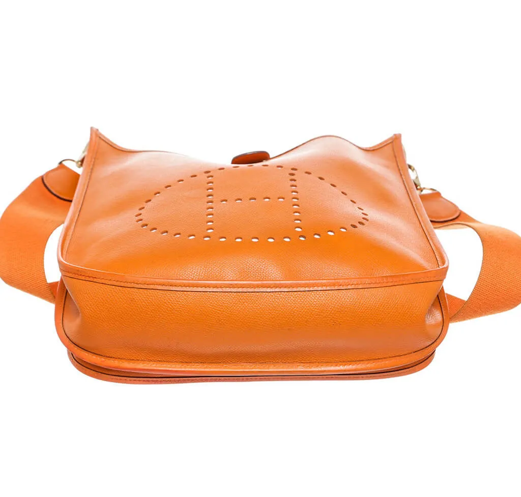 Hermès Evelyne Bag PM Orange Clemence Leather