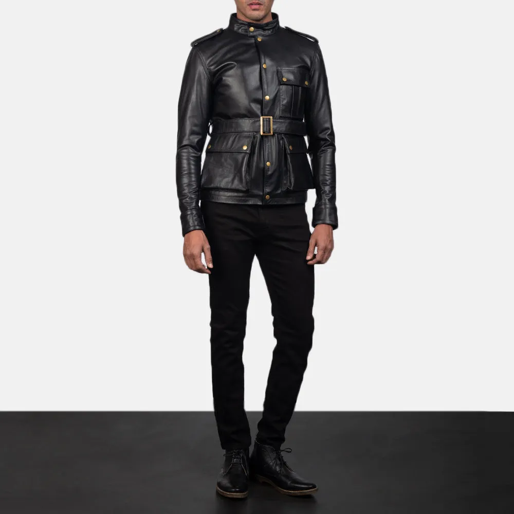 Hero's Black Leather Jacket