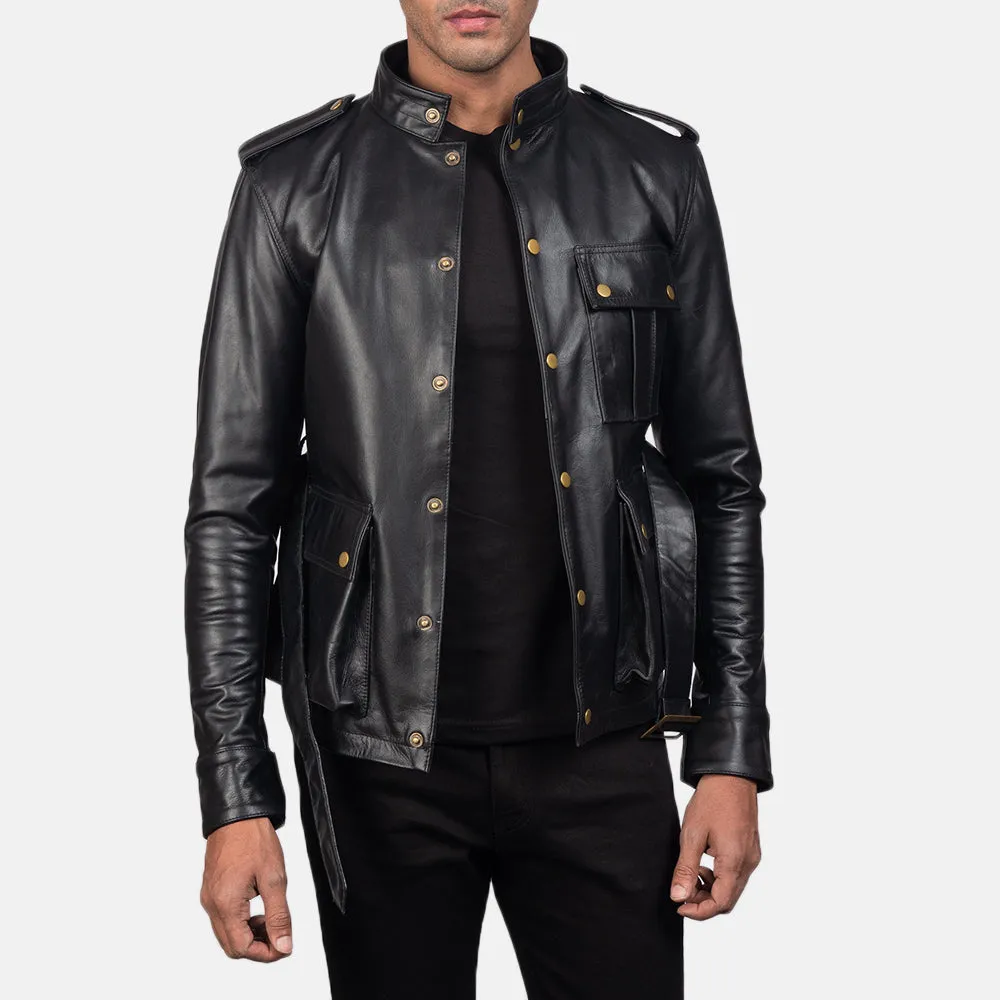 Hero's Black Leather Jacket