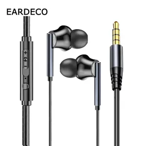 HiFi Wired Headphones with Microphone - Sport In-Ear Earbuds Headset with Cable Wire for Phone