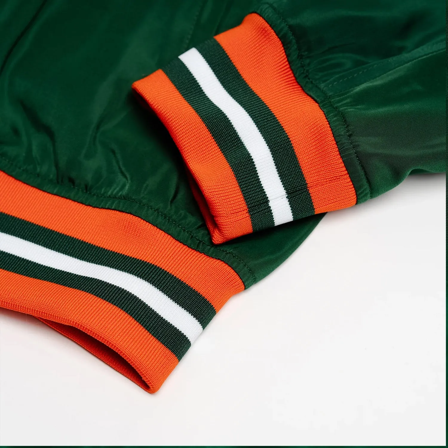Homefield Miami Hurricanes Sebastian Green Bomber Jacket