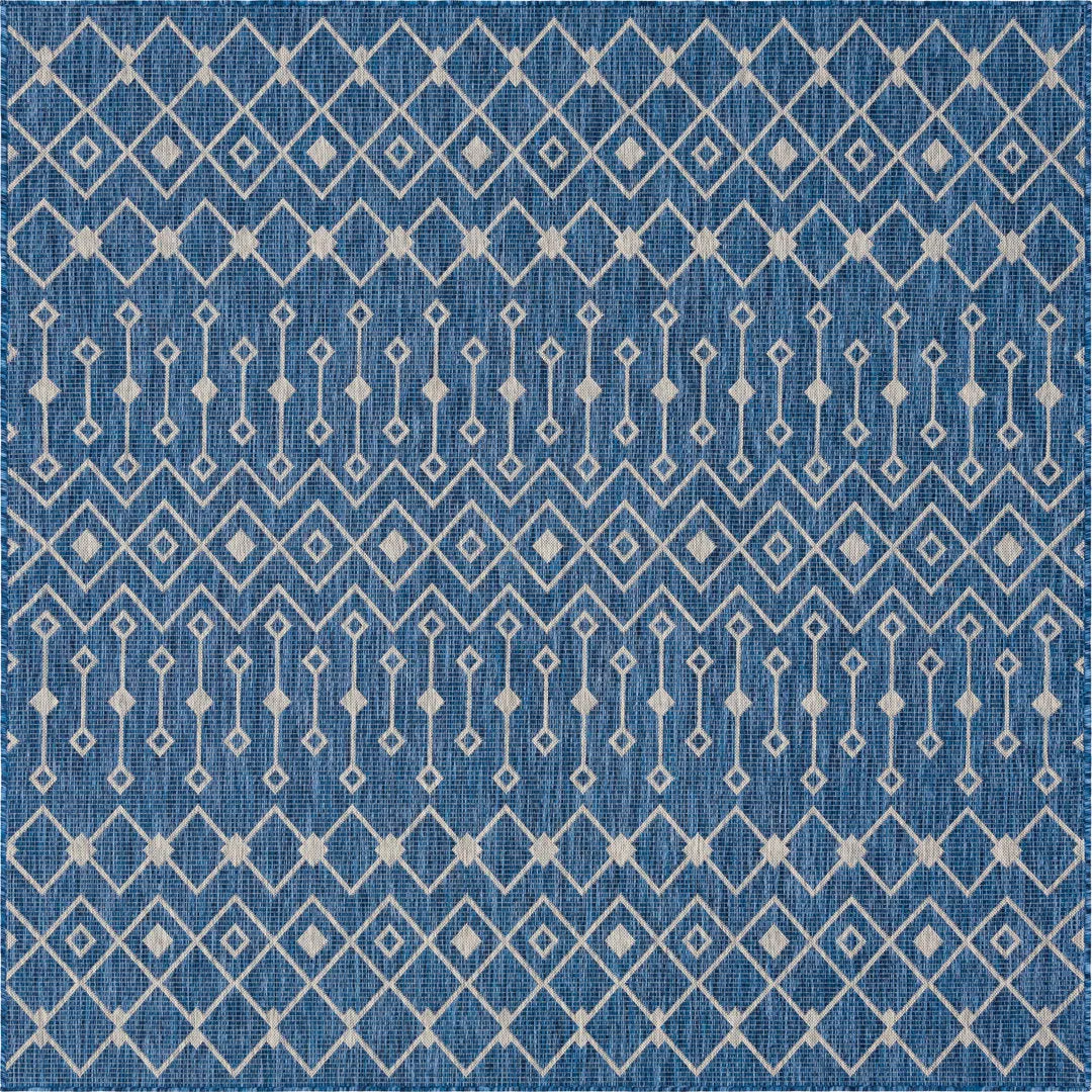 Innsbrook Southwestern Power Loom Teal Indoor/Outdoor Area Rug Laurel Foundry Modern Farmhouse® Rug Size: Square 8'