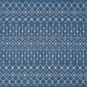 Innsbrook Southwestern Power Loom Teal Indoor/Outdoor Area Rug Laurel Foundry Modern Farmhouse® Rug Size: Square 8'