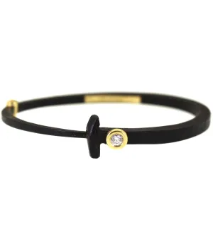 Iron Nail Bracelet With Solitaire Diamond
