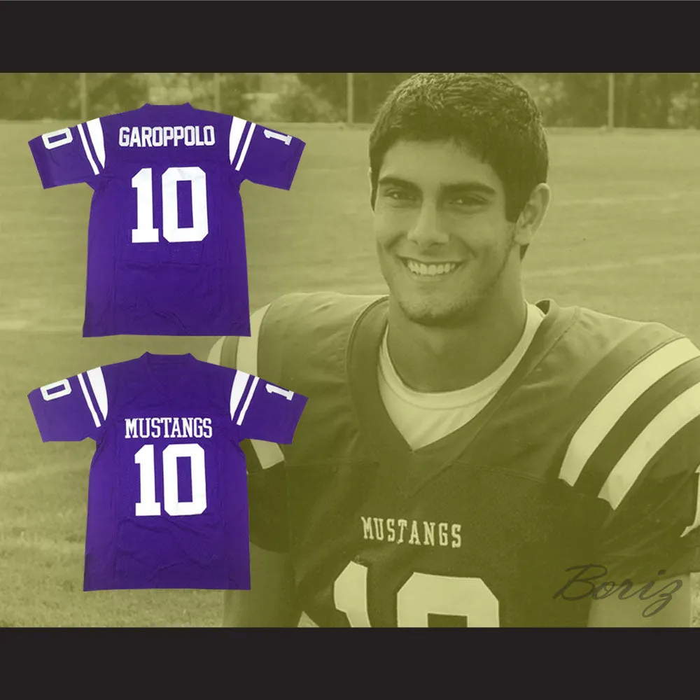 Jimmy Garoppolo 10 Rolling Meadows High School Mustangs Purple Football Jersey