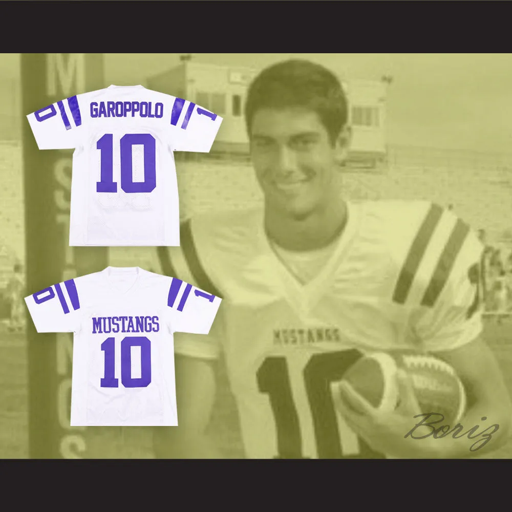 Jimmy Garoppolo 10 Rolling Meadows High School Mustangs White Football Jersey