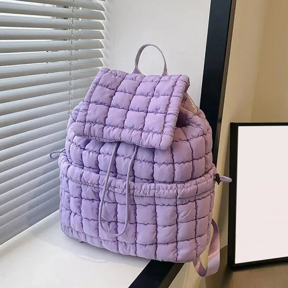 Kawaii Bubble Check 18L Backpack 🎒✨ - Stylish Flap Top & Drawstring Closure for School & Travel! 🌈💖
