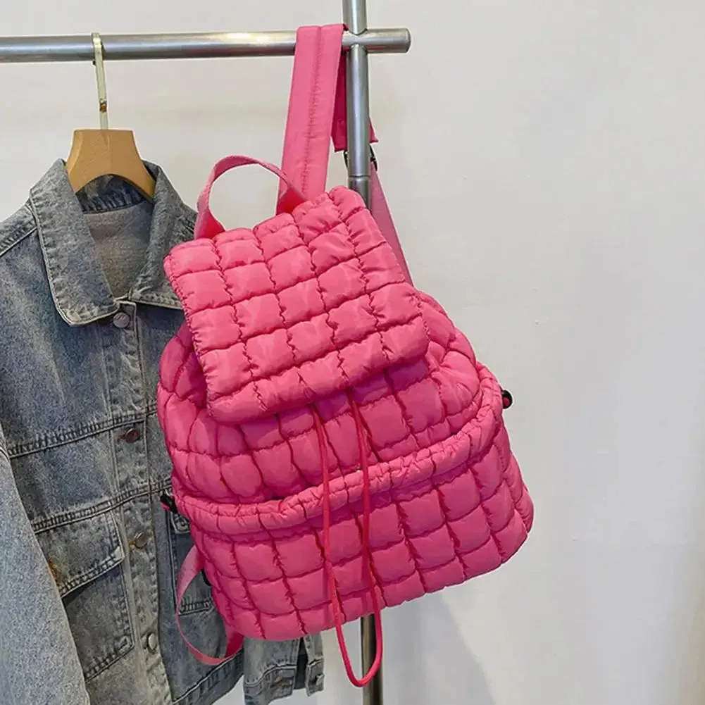 Kawaii Bubble Check 18L Backpack 🎒✨ - Stylish Flap Top & Drawstring Closure for School & Travel! 🌈💖
