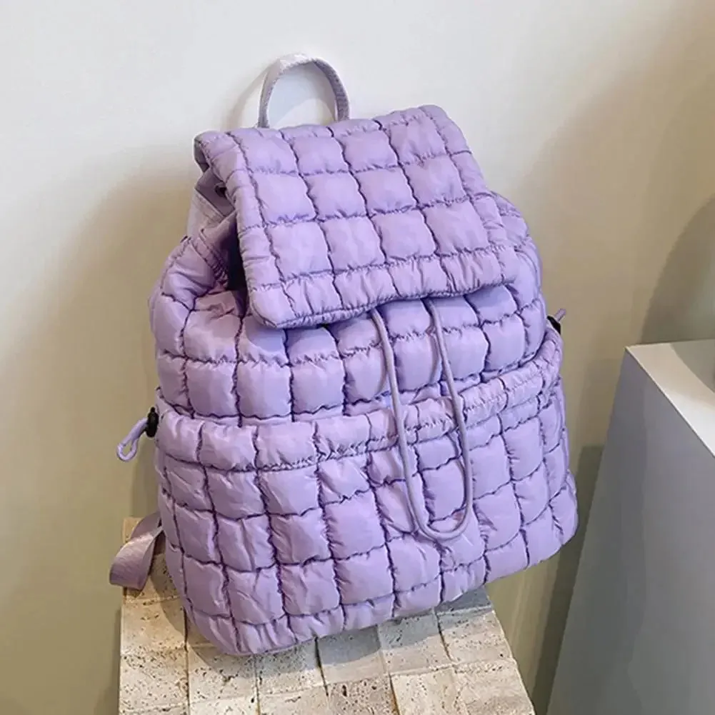 Kawaii Bubble Check 18L Backpack 🎒✨ - Stylish Flap Top & Drawstring Closure for School & Travel! 🌈💖