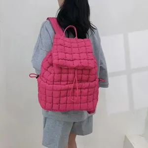 Kawaii Bubble Check 18L Backpack 🎒✨ - Stylish Flap Top & Drawstring Closure for School & Travel! 🌈💖